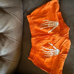 PINK Halloween Skeleton Hand Shorts